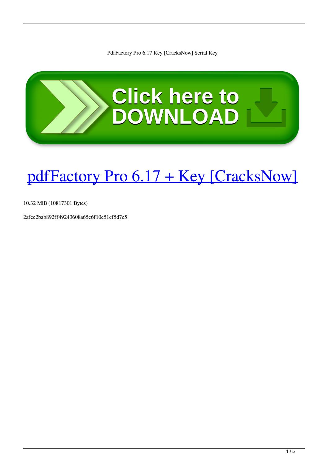 pdffactory key